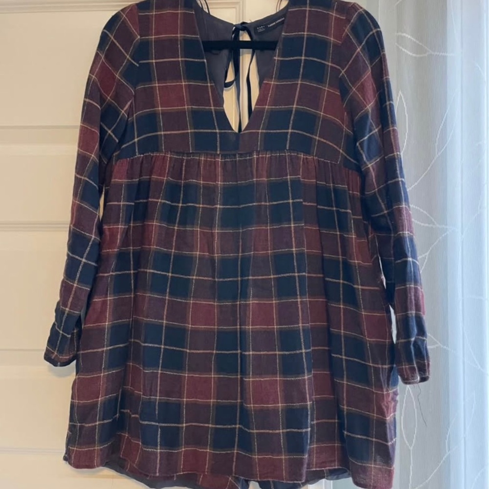 Burgundy and Navy Zara Dress/Romper